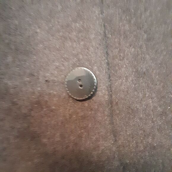 Worthington Trench Coat Womens Wool Blend Gray Buttons Lined Pockets Size 16 EUC - Picture 3 of 8